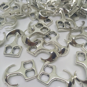 PARACORD BİLEKLİK AKSESUAR ÇAPA KLİPS MİNİ BOY GÜMÜŞ RENK - Görsel 4