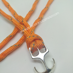 PARACORD BİLEKLİK AKSESUAR ÇAPA KLİPS MİNİ BOY GÜMÜŞ RENK - Görsel 2