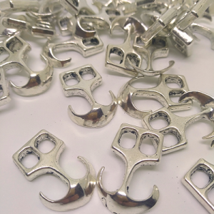 PARACORD BİLEKLİK AKSESUAR ÇAPA KLİPS MİNİ BOY GÜMÜŞ RENK - Görsel 5