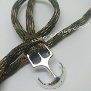 PARACORD BİLEKLİK AKSESUAR ÇAPA KLİPS MİNİ BOY GÜMÜŞ RENK - Görsel 1