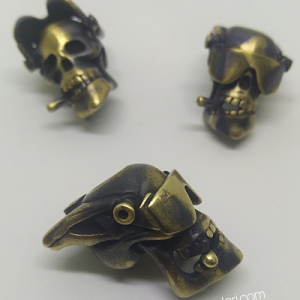 PARACORD AKSESUAR CRAZY SKULL BRONZ RENK - Görsel 5