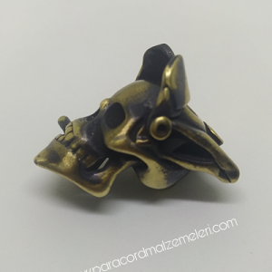 PARACORD AKSESUAR CRAZY SKULL BRONZ RENK - Görsel 4