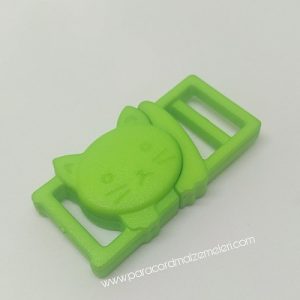 PARACORD İP BİLEKLİK KEDİ TOKA KLİPS FISTIK YEŞİL RENK - Görsel 5