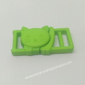 PARACORD İP BİLEKLİK KEDİ TOKA KLİPS FISTIK YEŞİL RENK - Görsel 3