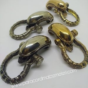 PARACORD BİLEKLİK AKSESUAR KLİPS ALİEN BRONZ RENK - Görsel 4