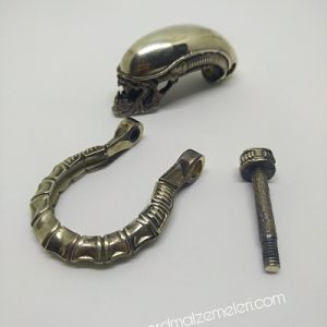 PARACORD BİLEKLİK AKSESUAR KLİPS ALİEN GÜMÜŞ RENK - Görsel 2