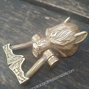 PARACORD BİLEKLİK AKSESUAR KLİPS KURT BAŞI BAKIR RENK - Görsel 5