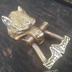 PARACORD BİLEKLİK AKSESUAR KLİPS KURT BAŞI BAKIR RENK - Görsel 4