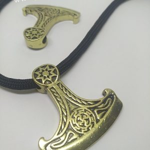 PARACORD BİLEKLİK AKSESUAR VİKİNG KLİPS GİYOTİN BRONZ RENK - Görsel 4