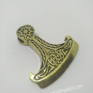 PARACORD BİLEKLİK AKSESUAR VİKİNG KLİPS GİYOTİN BRONZ RENK - Görsel 1