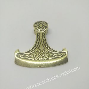 PARACORD BİLEKLİK AKSESUAR VİKİNG KLİPS GİYOTİN BRONZ RENK - Görsel 2