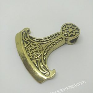 PARACORD BİLEKLİK AKSESUAR VİKİNG KLİPS GİYOTİN BRONZ RENK - Görsel 3