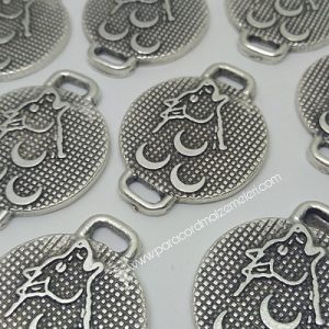 PARACORD BİLEKLİK AKSESUAR 3 HİLAL KURT BAŞI GÜMÜŞ RENK - Görsel 2