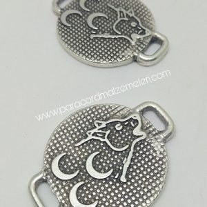 PARACORD BİLEKLİK AKSESUAR 3 HİLAL KURT BAŞI GÜMÜŞ RENK - Görsel 8