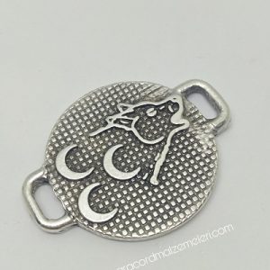PARACORD BİLEKLİK AKSESUAR 3 HİLAL KURT BAŞI GÜMÜŞ RENK - Görsel 6