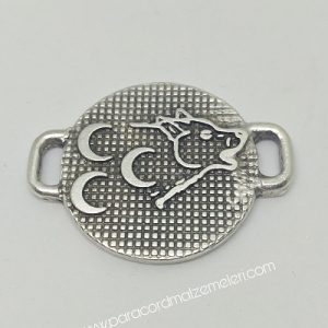 PARACORD BİLEKLİK AKSESUAR 3 HİLAL KURT BAŞI GÜMÜŞ RENK - Görsel 5