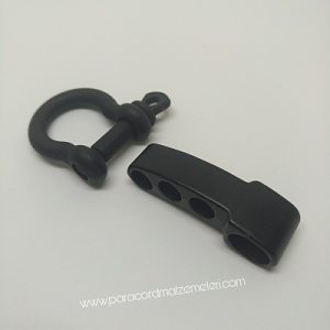 PARACORD BİLEKLİK AKSESUAR AYARLANABİLİR O MODEL MAT SİYAH RENK KLİPS - Görsel 5