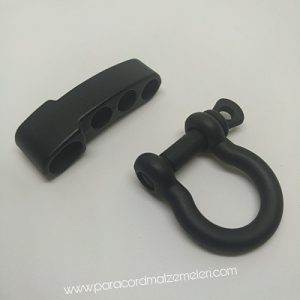 PARACORD BİLEKLİK AKSESUAR AYARLANABİLİR O MODEL MAT SİYAH RENK KLİPS - Görsel 3