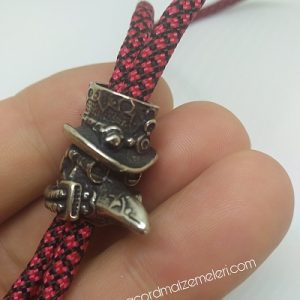 PARACORD AKSESUAR ÇILGIN KARGA GÜMÜŞ RENK - Görsel 2