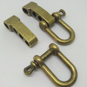 Paracord Bileklik Ayarlanabilir U Model Klips Bronz Renk - Görsel 1