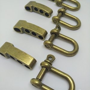 Paracord Bileklik Ayarlanabilir U Model Klips Bronz Renk - Görsel 3