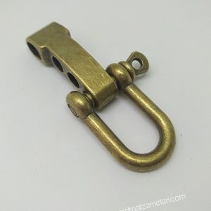 Paracord Bileklik Ayarlanabilir U Model Klips Bronz Renk - Görsel 2