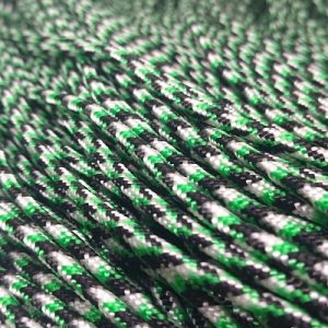 Paracord İp , Paracord Bileklik İpi Beyaz Siyah Yeşil Şerit 2 mm - Görsel 1