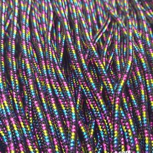 Paracord İp , Paracord Bileklik İpi Gökkuşağı Renk 2 mm - Görsel 3