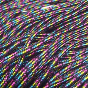 Paracord İp , Paracord Bileklik İpi Gökkuşağı Renk 2 mm - Görsel 1