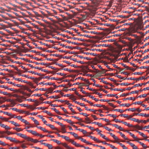 Paracord İp , Paracord Bileklik İpi Kırmızı Siyah Burgu Desen 2 mm - Görsel 4