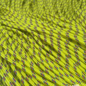 Paracord İp , Paracord Bileklik İpi Sarı Renk Kırmızı Mavi Şerit 2 mm - Görsel 2