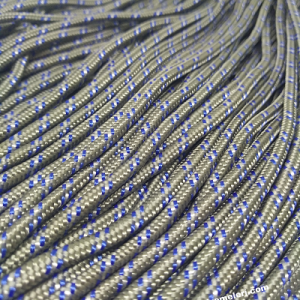 PARACORD İP, PARACORD BİLEKLİK AKSESUAR İPİ GRİ RENK MAVİ-BEYAZ ŞERİT 3 mm - Görsel 3