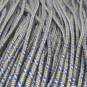 PARACORD İP, PARACORD BİLEKLİK AKSESUAR İPİ GRİ RENK MAVİ-BEYAZ ŞERİT 3 mm - Görsel 2