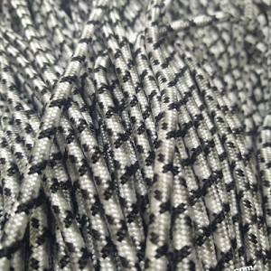 PARACORD İP, PARACORD BİLEKLİK AKSESUAR İPİ SİYAH GRİ BEYAZ RENK 3 mm - Görsel 2