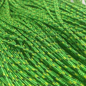 Paracord İp , Paracord Bileklik İpi Yeşil Renk Siyah Sarı Şerit 2 mm - Görsel 3
