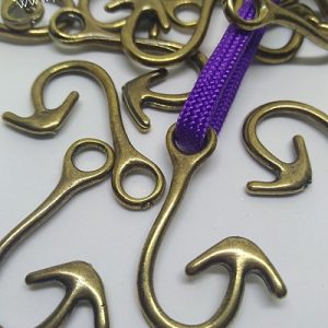 PARACORD BİLEKLİK AKSESUAR KLİPS GENİŞ AĞIZ İĞNE MODEL BRONZ RENK - Görsel 2