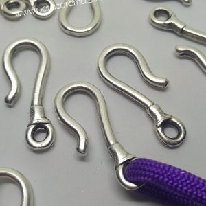 PARACORD BİLEKLİK METAL KLİPS İĞNE MODEL GÜMÜŞ RENK - Görsel 5