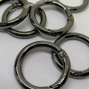 Paracord Anahtarlık ve Pet Tasma Halka Nikel Siyah Renk 1.5 cm - Görsel 2