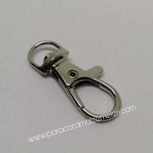 Paracord Anahtarlık ve Boyun Askı Aparatı Klips Model A Gümüş Renk - Görsel 1