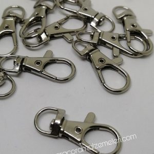 Paracord Anahtarlık ve Boyun Askı Aparatı Klips Model A Gümüş Renk - Görsel 2