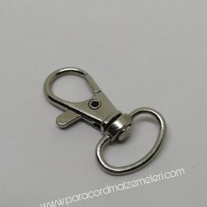 Paracord Anahtarlık ve Boyun Askı Aparatı Klips Model B Gümüş Renk - Görsel 1