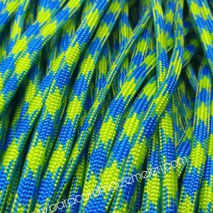 Paracord 550 İp, Paracord Paraşüt Bileklik İpi Mavi- Yeşil Renk - Görsel 3