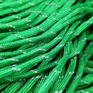 PARACORD 550 İP, Paraşüt Bileklik İpi Reflektörlü Yeşil Renk - Görsel 4