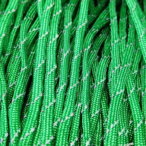 PARACORD 550 İP, Paraşüt Bileklik İpi Reflektörlü Yeşil Renk - Görsel 3