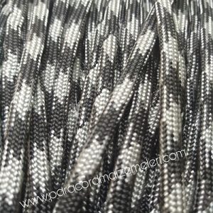 Paracord 550 İp, Paracord Paraşüt Bileklik İpi Gri-Siyah Renk - Görsel 4