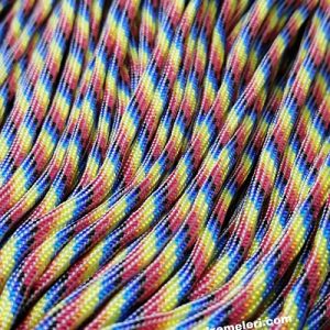Paracord 550 İp, Paracord Paraşüt Bileklik İpi Rainbow Model A Renk - Görsel 2
