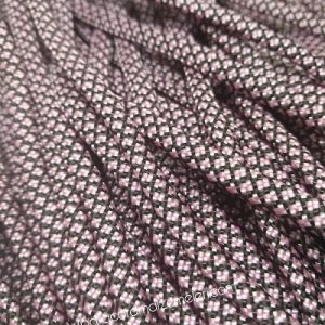 Paracord 550 İp, Paracord Paraşüt Bileklik İpi Kristal Desenli Siyah Pembe Renk - Görsel 2