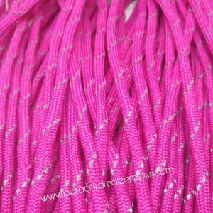 PARACORD 550 İP, Paraşüt Bileklik İpi Reflektörlü Şeker Pembe Renk - Görsel 3
