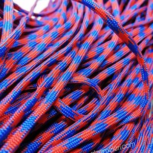 Paracord 550 İp, Paracord Paraşüt Bileklik İpi Bordo Mavi Renk - Görsel 1