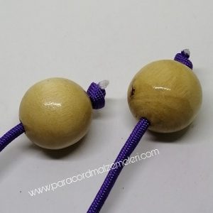 Paracord Aksesuar Ahşap Boncuk Desenli Model 30 mm - Görsel 3